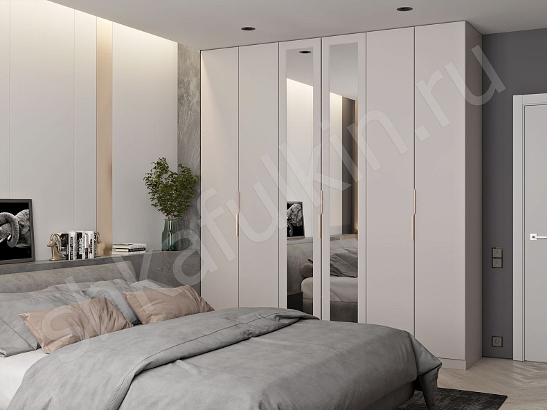 Шкаф Аксель Белый  4х створчатые Спальня 