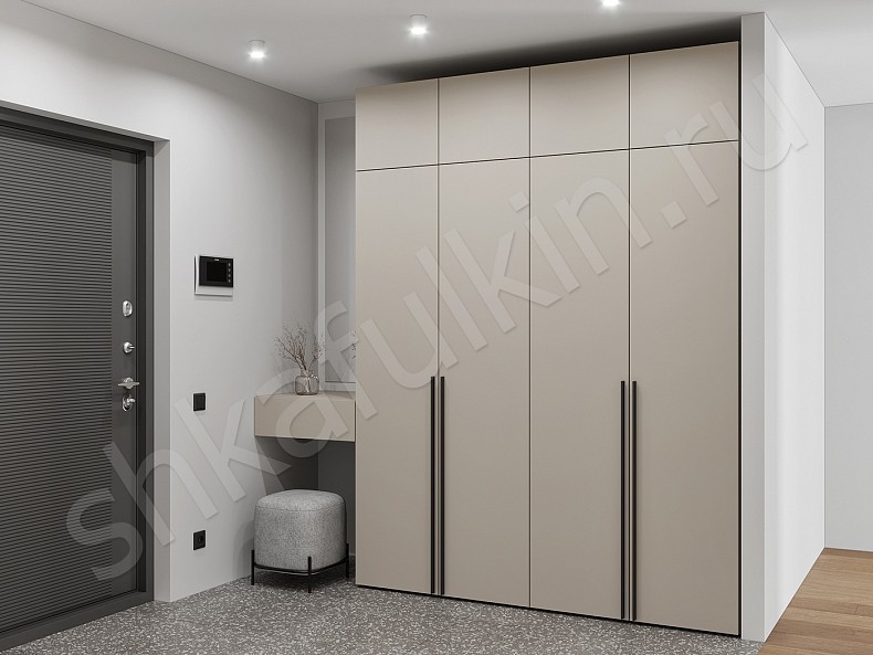 Прихожая 4 двери + консоль Симпле Светлые Минимализм 4х створчатые Прихожая 