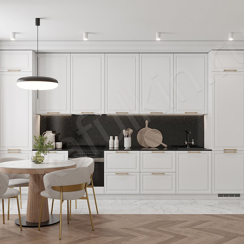 Кухня Брикелл Green Зеленый Светлые Белый Классика   Для посуды 3