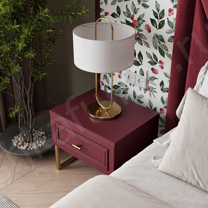 Гарнитур Новелла Темные Красный Цветной Неоклассика 5и створчатые Спальня Для вещей Для белья 4