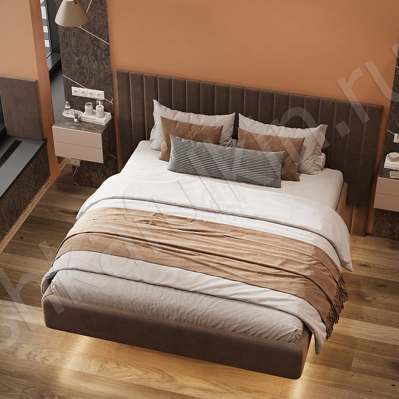 Гарнитур Эспрессо Темные Золото Древесный Современный 2х створчатые Спальня Для вещей Для белья 3