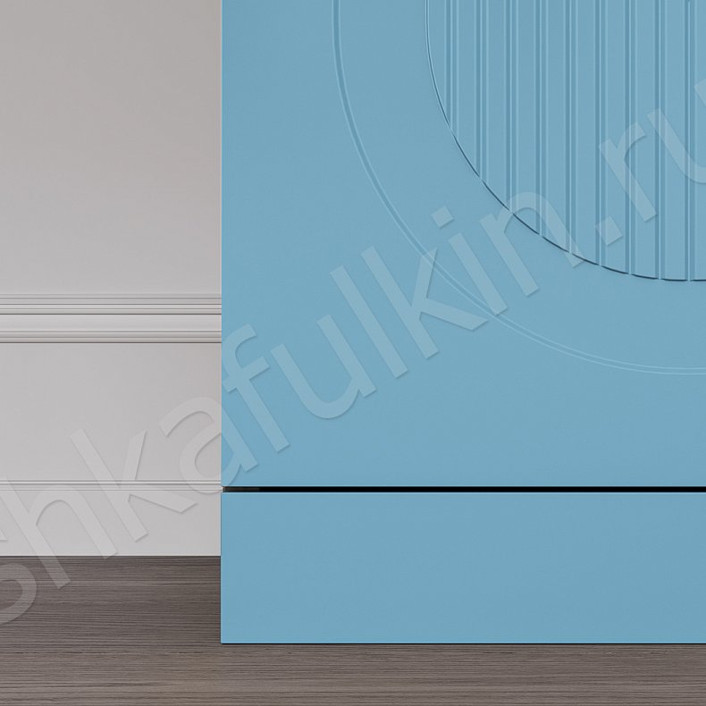 Гарнитур Маурис Светлые Синий Цветной Современный 3х створчатые Спальня Для вещей Для декора Для книг Для белья 4