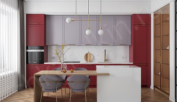 Кухня Визионни Алый