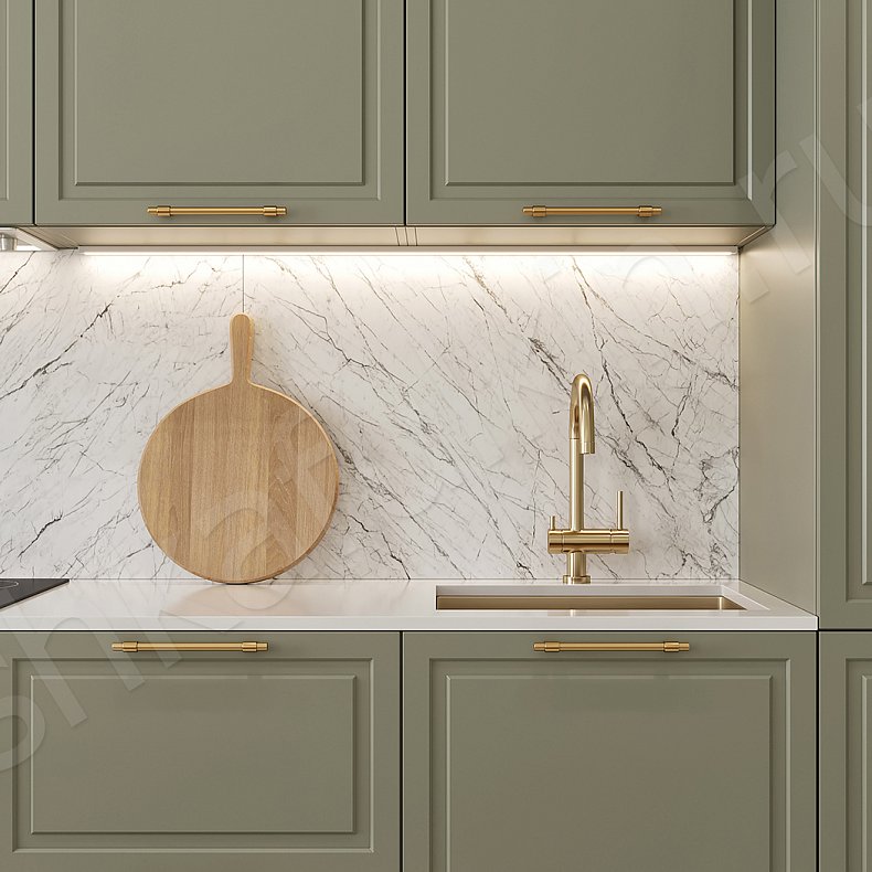 Кухня Брикелл Green Зеленый Светлые Белый Классика   Для посуды 8