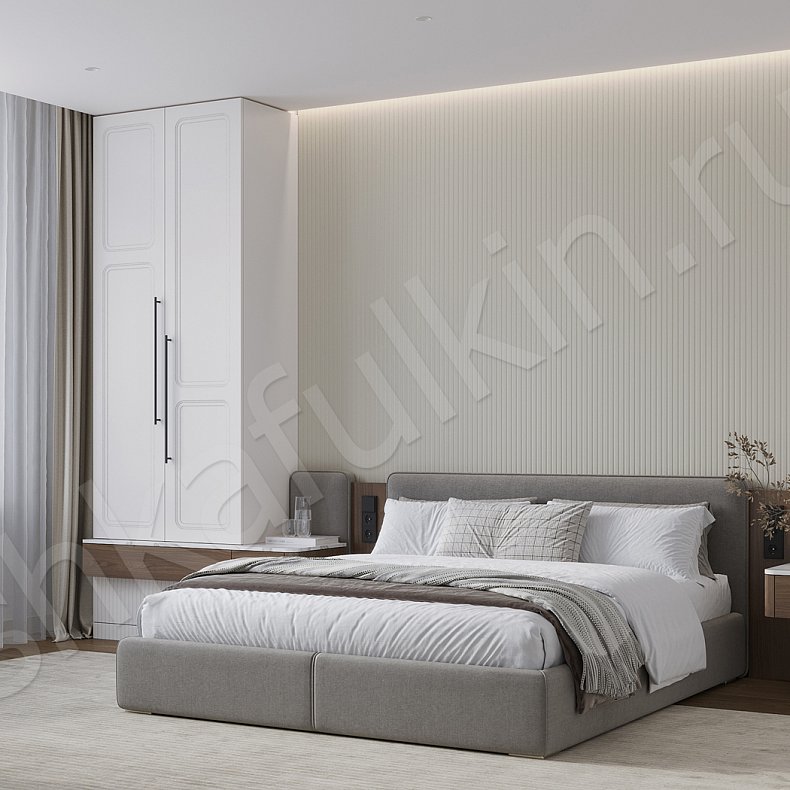 Гарнитур Анфилада Светлые Древесный Белый Современный 2х створчатые Спальня Для вещей Для белья