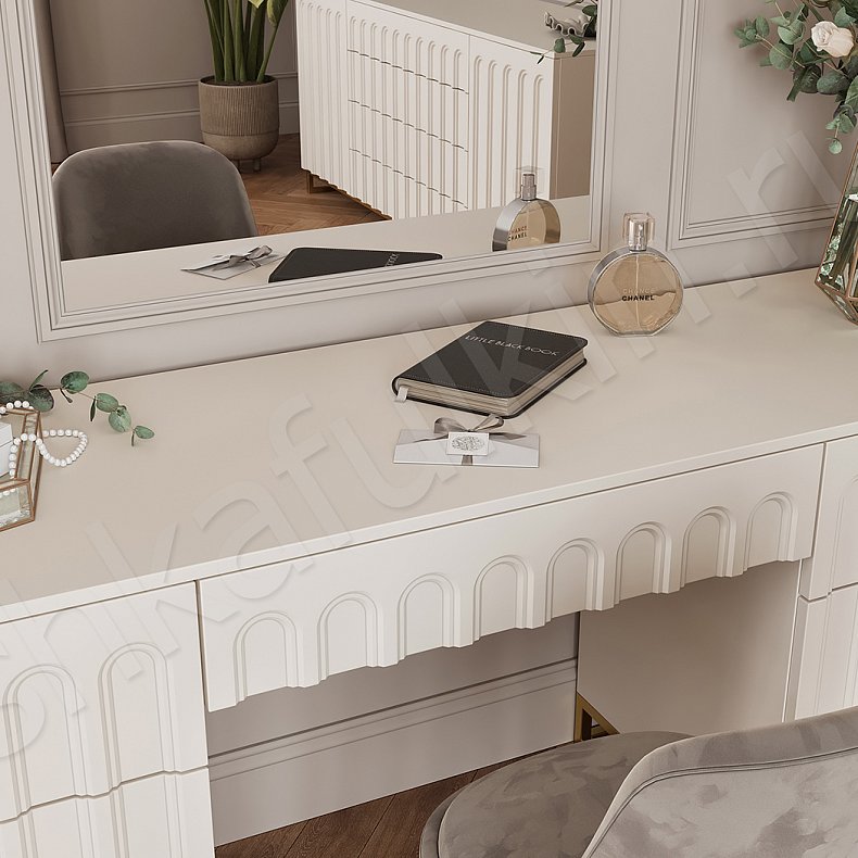 Гарнитур Командор Светлые Белый Цветной Синий Современный 6и створчатые Спальня Для белья Для декора Под ТВ Для вещей 15