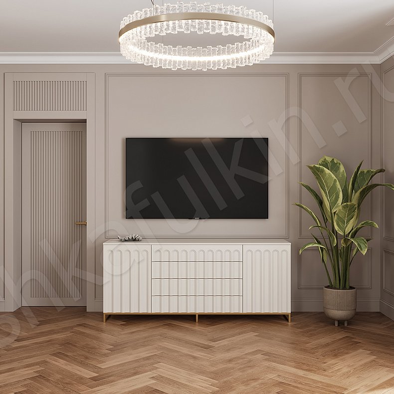 Гарнитур Командор Светлые Белый Цветной Синий Современный 6и створчатые Спальня Для белья Для декора Под ТВ Для вещей 5