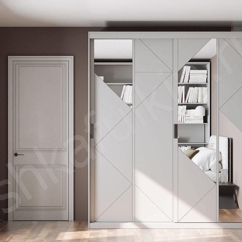 Шкаф-купе Капелла Белый Современный 2х створчатые Спальня Для вещей 1