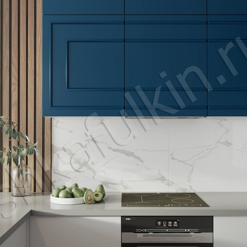 Кухня Джорджия Blue Синий Темные Неоклассика Для посуды 3