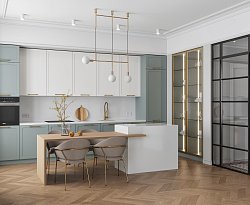 Джорджия ЖК Селигерская 60.9 м² Кухня прямая