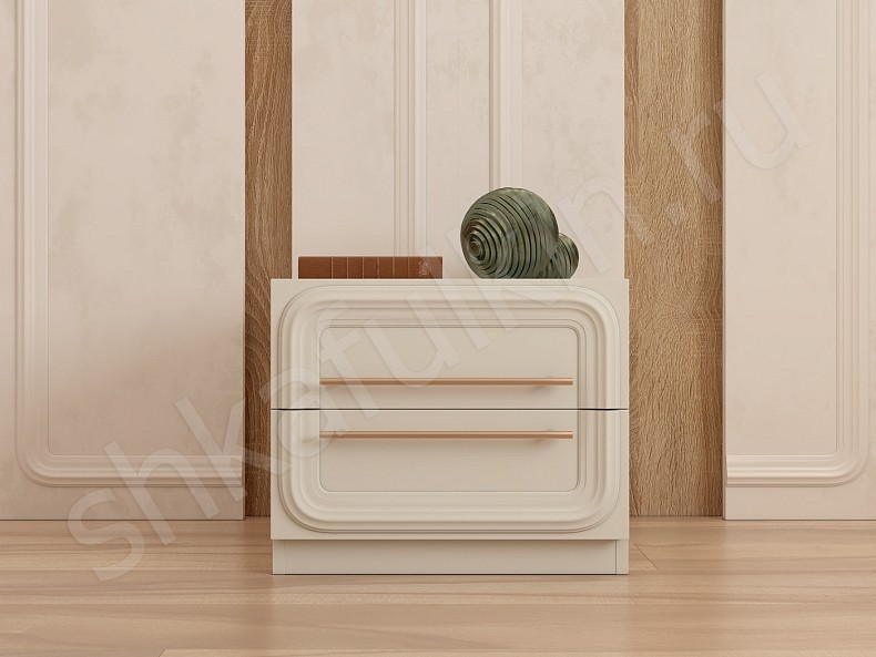 Тумба прикроватная Санмарино Серый Белый Черный Коричневый Светлые Темные Зеленый Неоклассика 2х створчатые Спальня Для книг Для декора