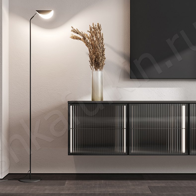 Стенка Мору Серый Темные Черный Современный 2х створчатые Гостиная Под ТВ Для посуды Для декора Для книг 3