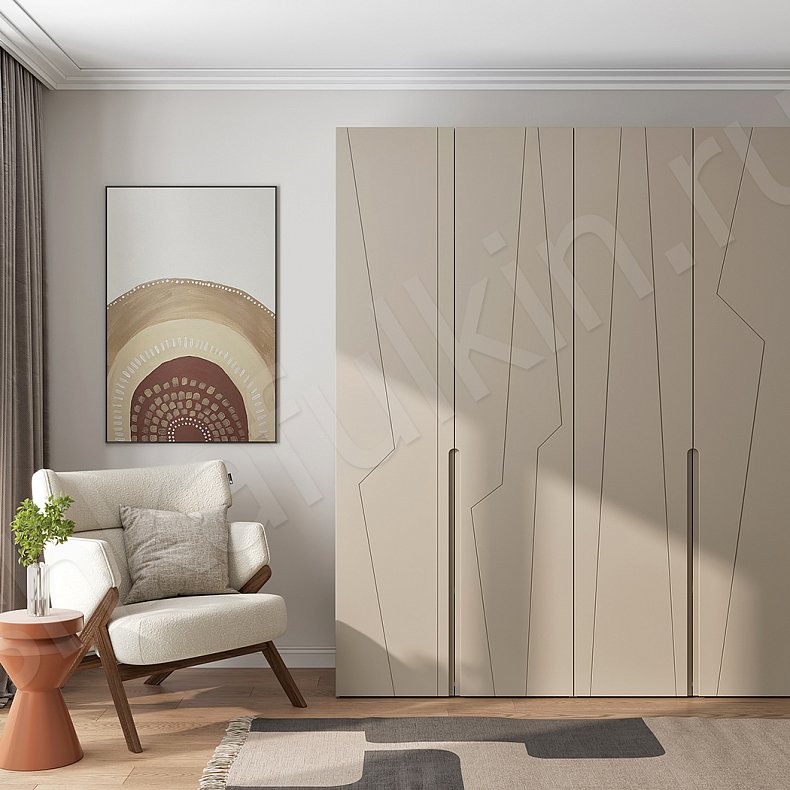 Шкаф Ласпи Светлые Модерн 4х створчатые Гостиная Для вещей 1