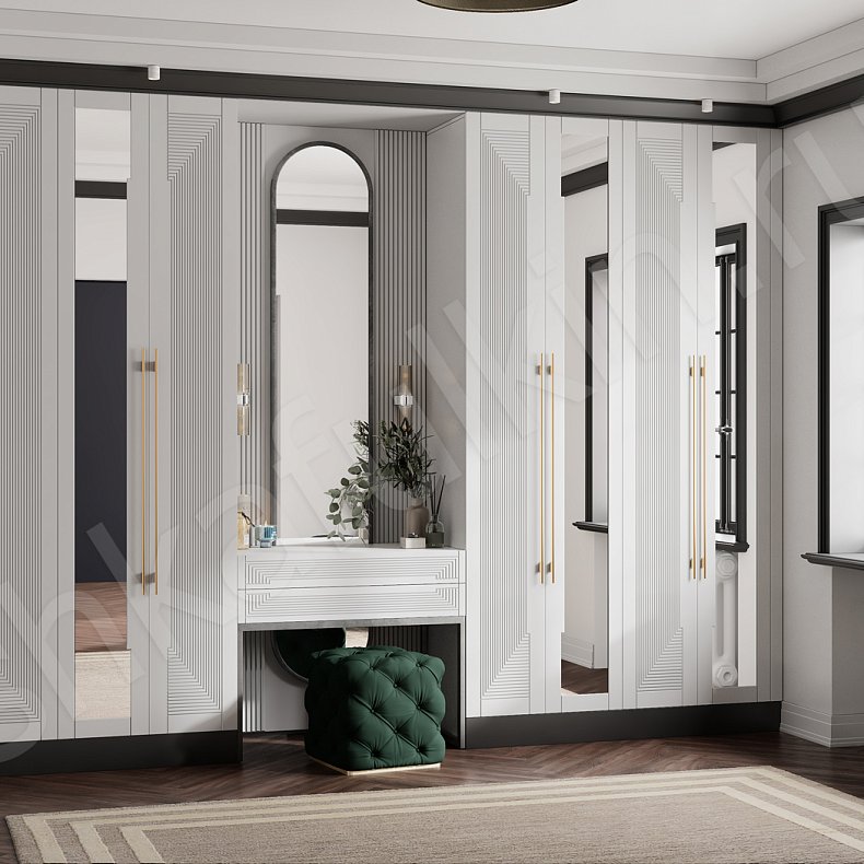 Шкаф Бергамо  Модерн 4х створчатые Спальня Для вещей