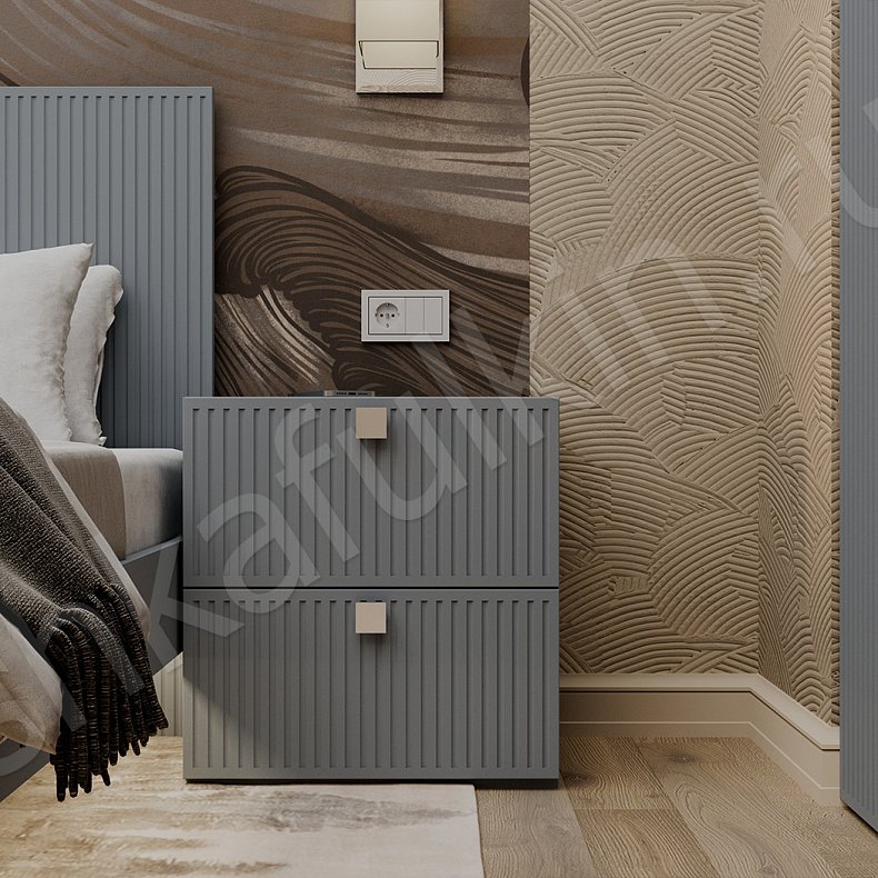 Гарнитур Атланта Светлые Синий Цветной Современный 5и створчатые Спальня Для вещей Для декора Для книг Для белья 4