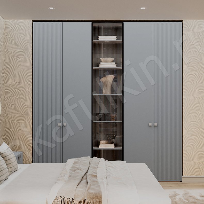 Гарнитур Атланта Светлые Синий Цветной Современный 5и створчатые Спальня Для вещей Для декора Для книг Для белья 1