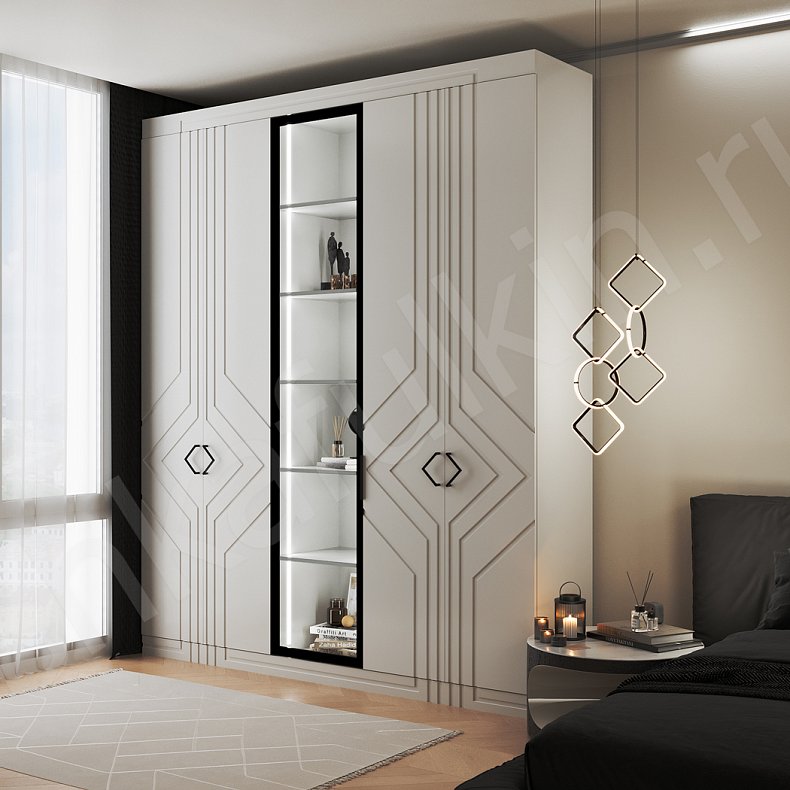 Шкаф Боско Белый Модерн 5и створчатые Спальня Для вещей