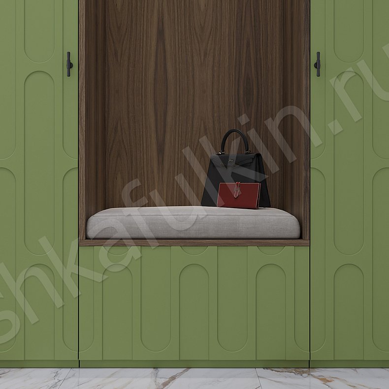 Прихожая Акаста Зеленый Светлые Древесный Цветной Современный Прихожая Для вещей 2