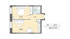 План проекта Каури ЖК ЗИЛАРТ 40.4 м²