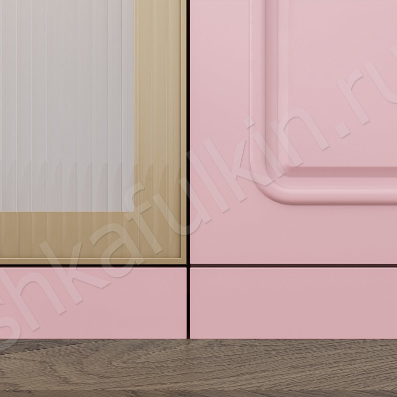 Кабинет Адажио Цветной Розовый Зеленый Современный 5и створчатые Гостиная Для книг Для декора Для посуды Для вещей 9