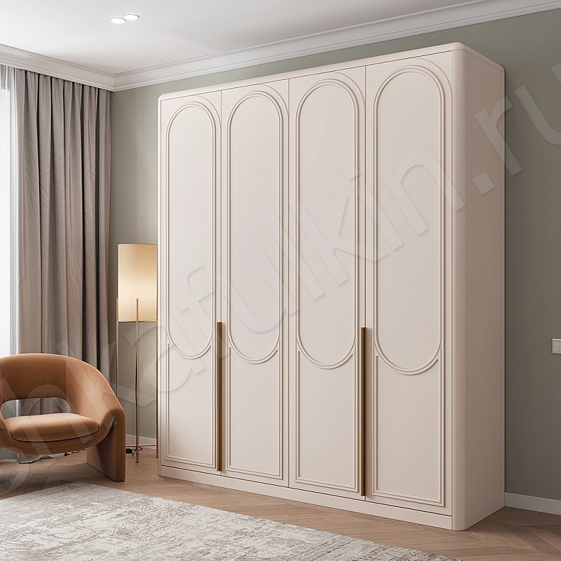 Шкаф Новелла Светлые Коричневый Неоклассика 4х створчатые Гостиная Для вещей