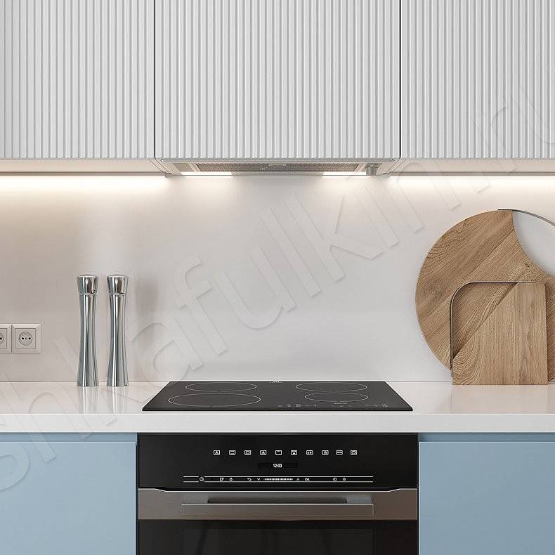 Кухня Шондер Blue Светлые Синий Цветной Белый Современный Для посуды 4