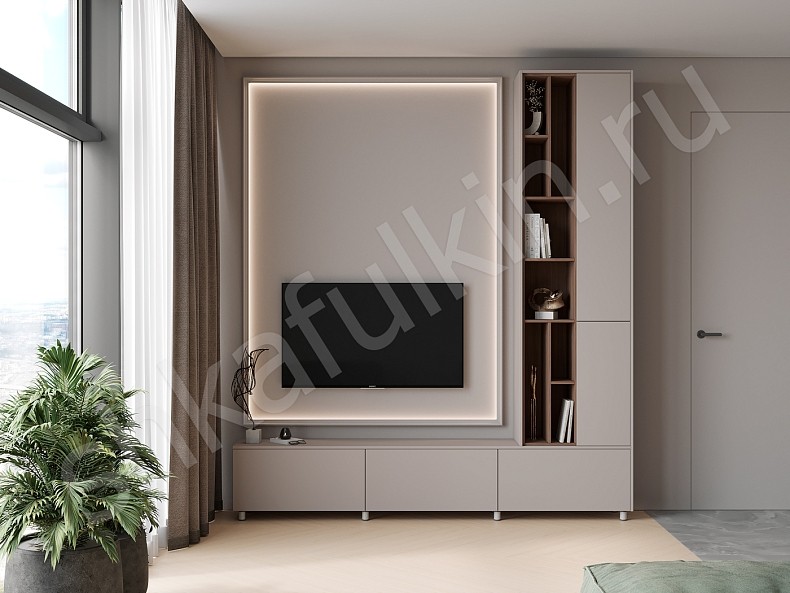 Стенка Харизма Темные Современный 2х створчатые Гостиная 