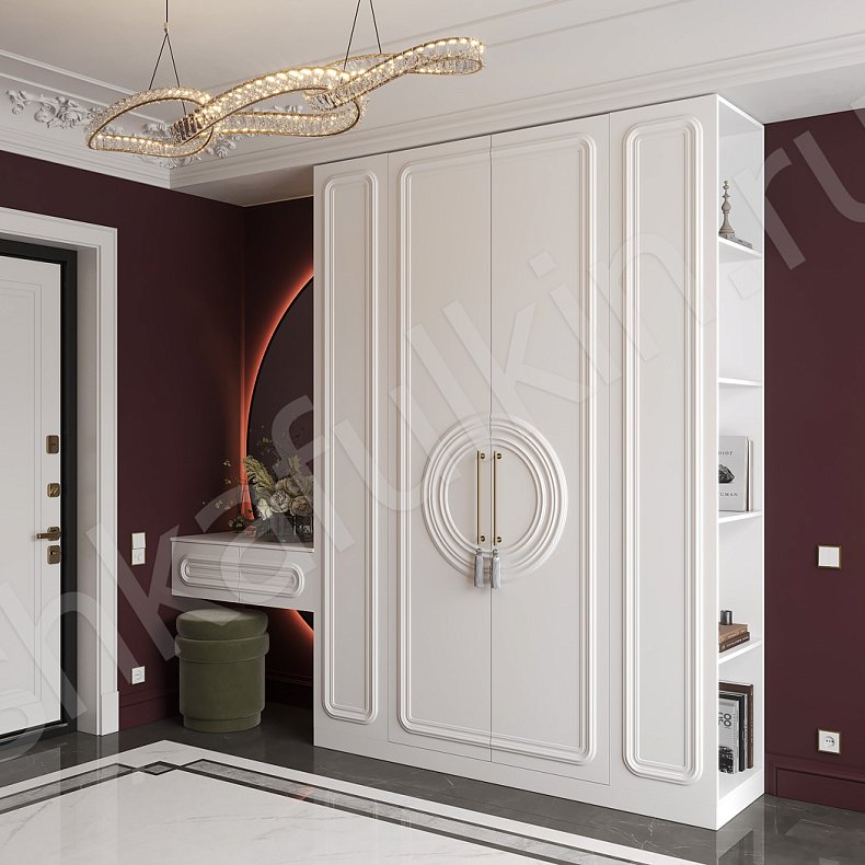 Прихожая Санмарино Светлые Белый Неоклассика 2х створчатые Прихожая Для вещей