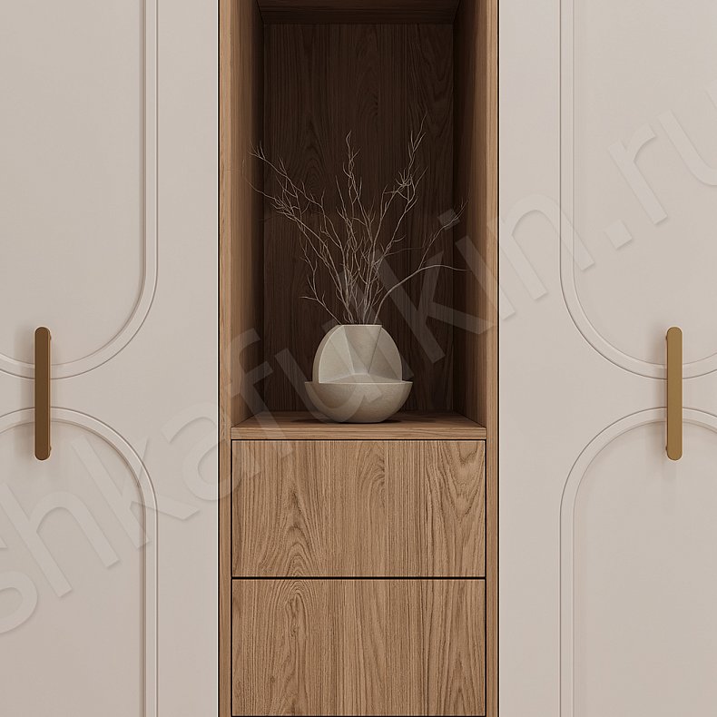 Прихожая Айвенго Светлые Древесный Белый Современный 2х створчатые Прихожая Для вещей 3