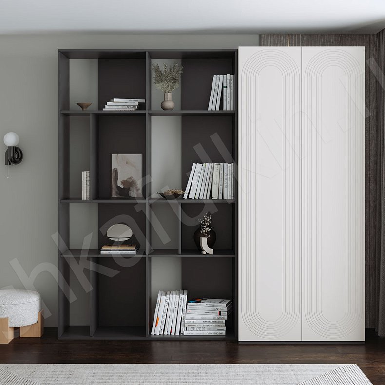 Стеллаж Дзен Лайт Современный 2х створчатые Спальня Для вещей 1