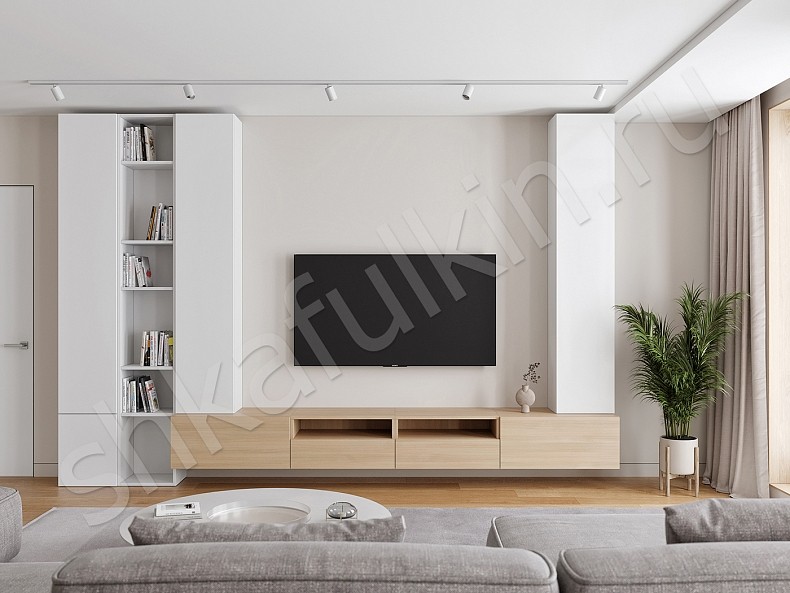 Стенка Вуди  Скандинавский   Под ТВ