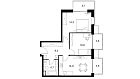План проекта Партенио ЖК АКВИЛОН 62.1 м²