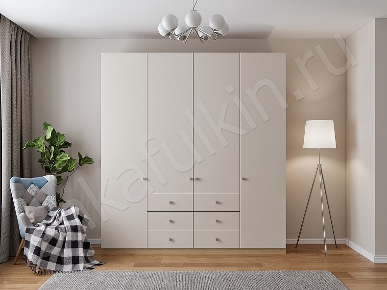 Корпусный шкаф Джерри Белый Прованс 4х створчатые Спальня 