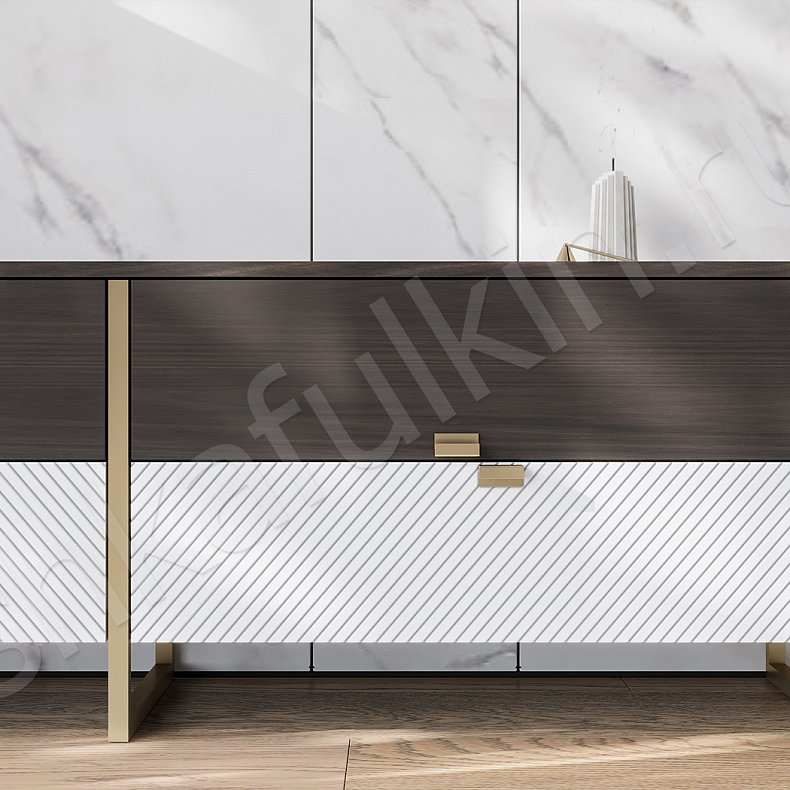 Стенка Элегия Черный Белый Цветной Светлые Современный 2х створчатые Гостиная Под ТВ 7