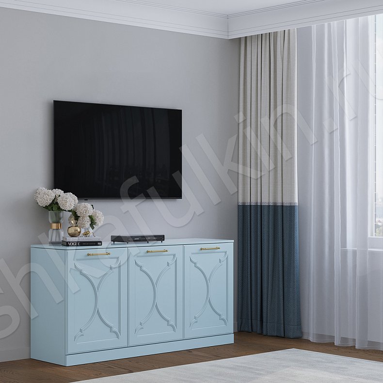 Гарнитур Айлин Белый Коричневый Светлые Темные Неоклассика 4х створчатые Спальня Для белья Для вещей 24