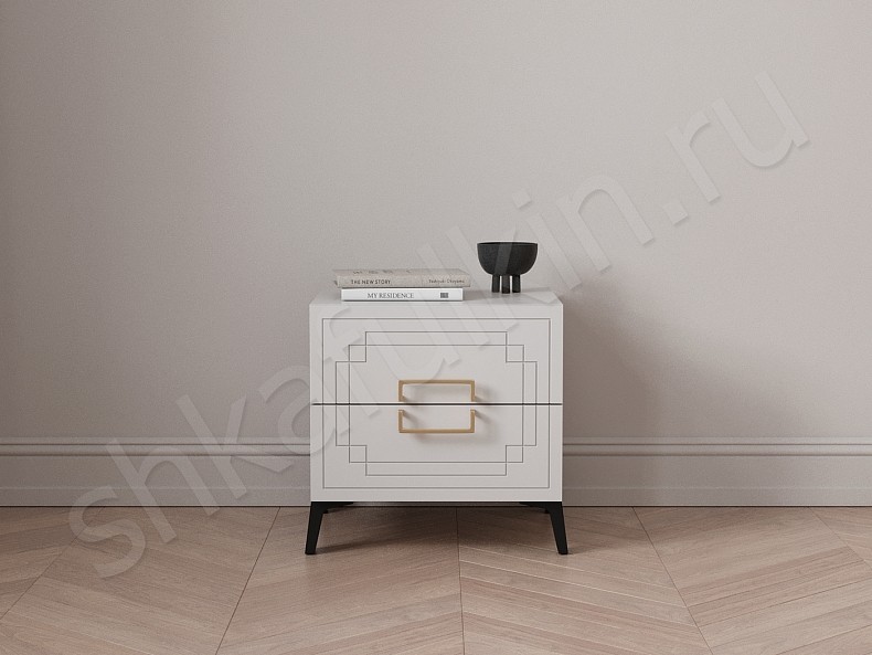 Тумба Метрополитан Черный Белый Серый Светлые Зеленый Золото Неоклассика 2х створчатые Спальня Для декора