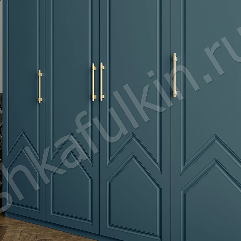 Шкаф Квинни Белый Цветной Синий Светлые Темные Неоклассика 4х створчатые Гостиная Для вещей 4