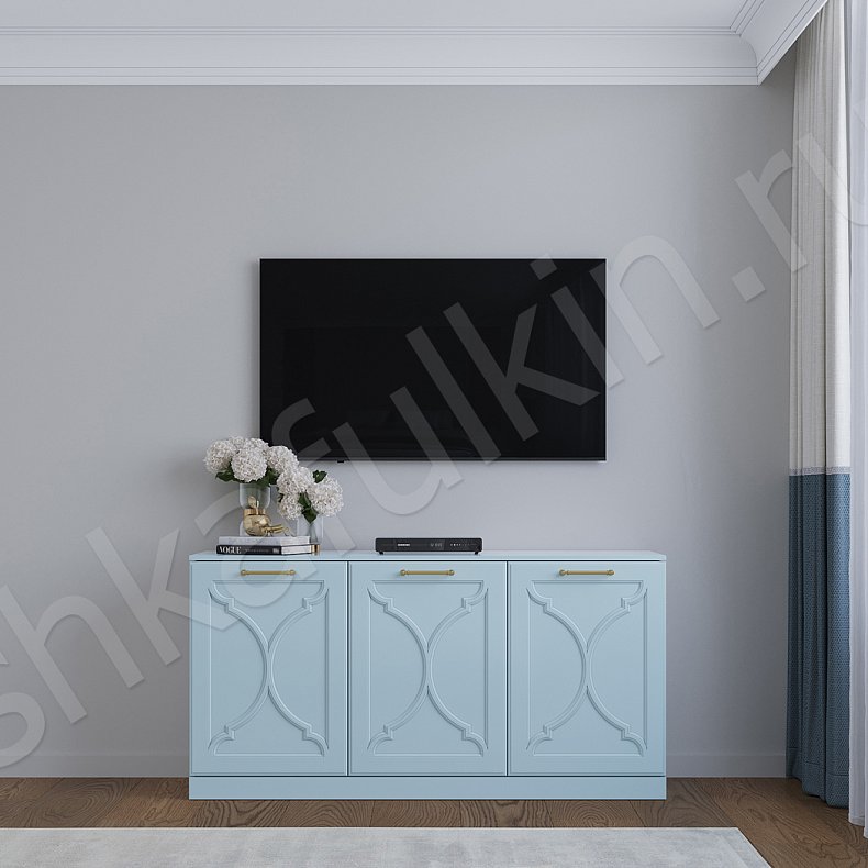 Гарнитур Айлин Белый Коричневый Светлые Темные Неоклассика 4х створчатые Спальня Для белья Для вещей 27