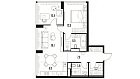 План проекта Нуар ЖК Хай Лайф 71.1 м²