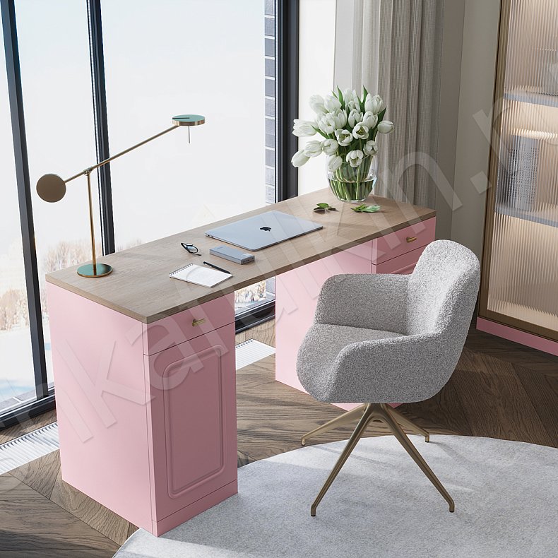 Кабинет Адажио Цветной Розовый Зеленый Современный 5и створчатые Гостиная Для книг Для декора Для посуды Для вещей 5