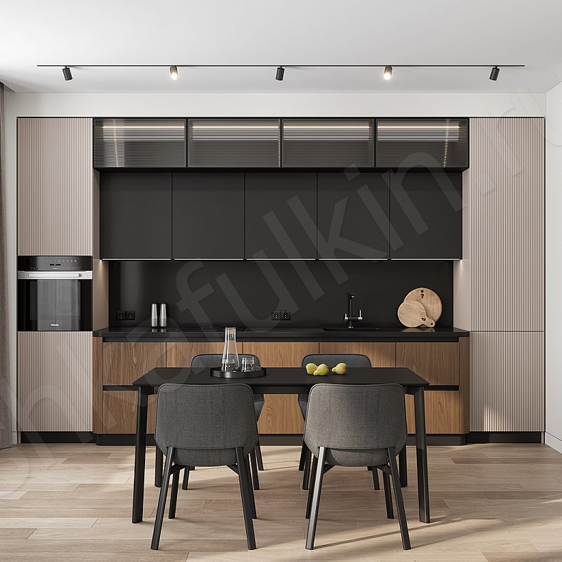 Кухня Лальберо Светлые Древесный Коричневый Современный Для декора Для посуды 3