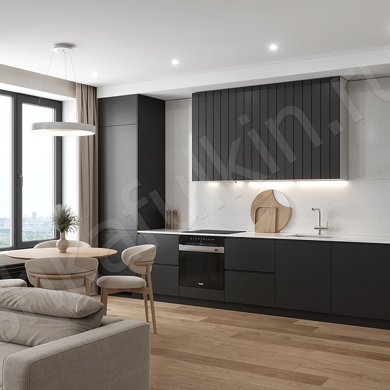 Кухня Пиколетто Dark Черный Светлые Темные Зеленый    Для посуды 2