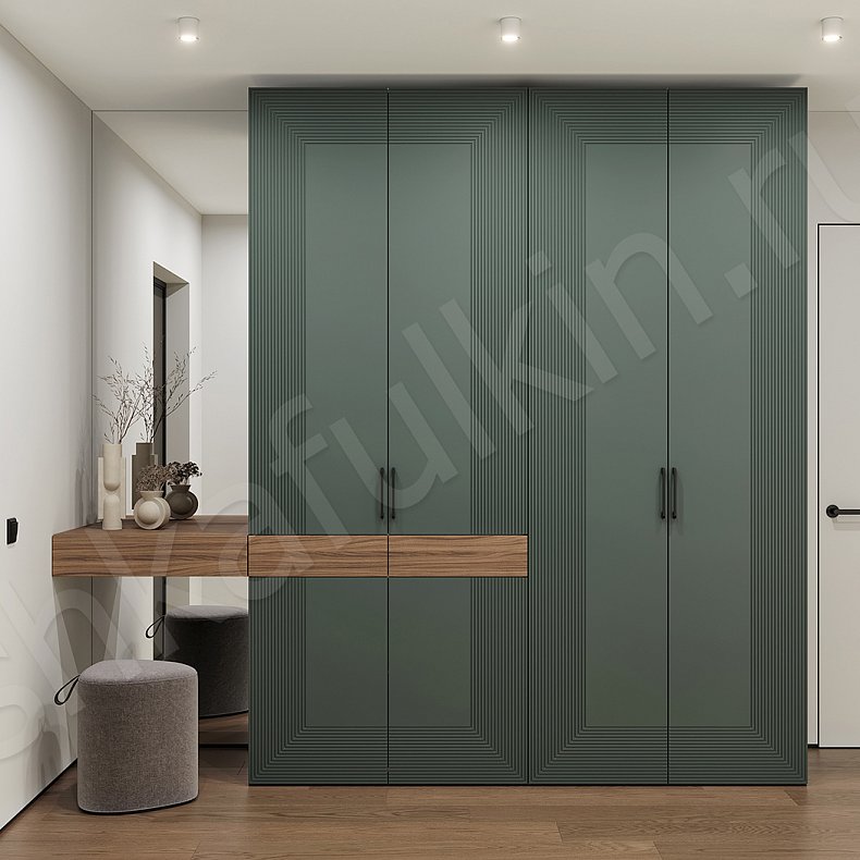 Прихожая Дарвин Цветной Серый Светлые Темные Зеленый Современный 4х створчатые Прихожая Для вещей 2