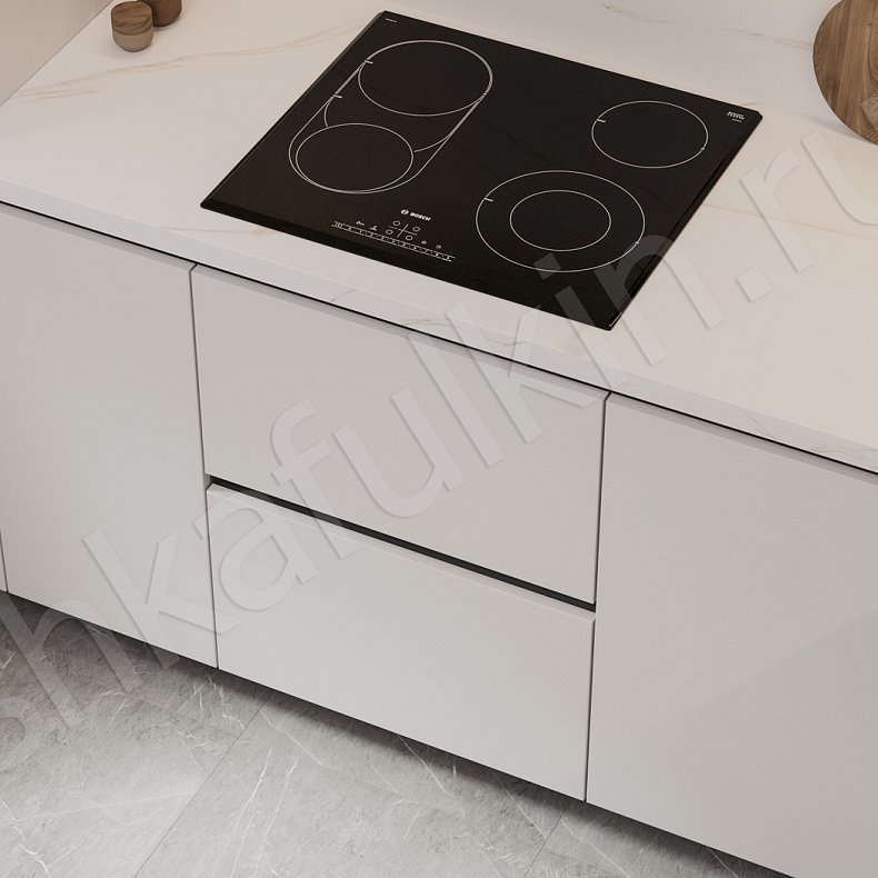 Кухня Кастамону Светлые Белый Минимализм   Для посуды 5