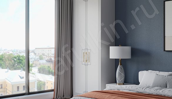 Шкаф  белый 2 двери Метрополитан