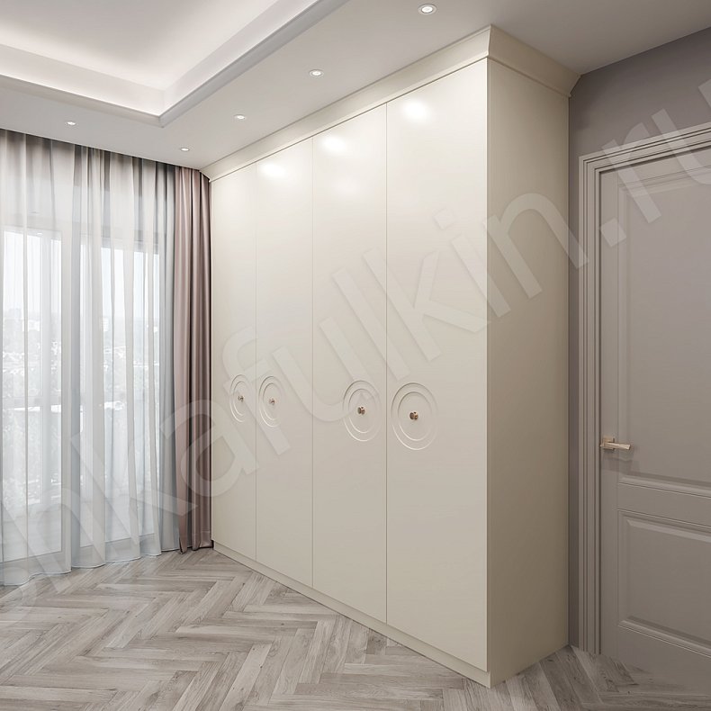 Гарнитур Камелия Белый Светлые Классика 4х створчатые Спальня Для белья Для вещей