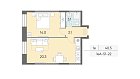 План проекта Каселла ЖК ЗИЛАРТ 40.5 м²