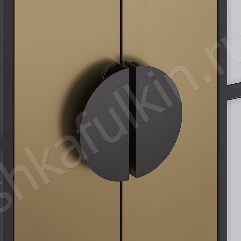 Встроенный шкаф Сальто Золото Белый Современный 4х створчатые Спальня Для вещей Для белья 5