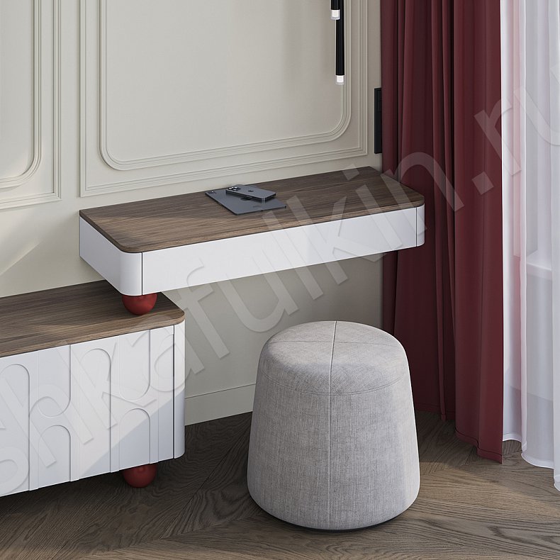 Стенка Галеон Белый Светлые Древесный Современный 2х створчатые Гостиная Под ТВ Для посуды Для декора Для книг 5