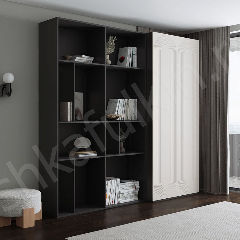 Стеллаж Дзен Лайт  Современный 2х створчатые Спальня Для вещей